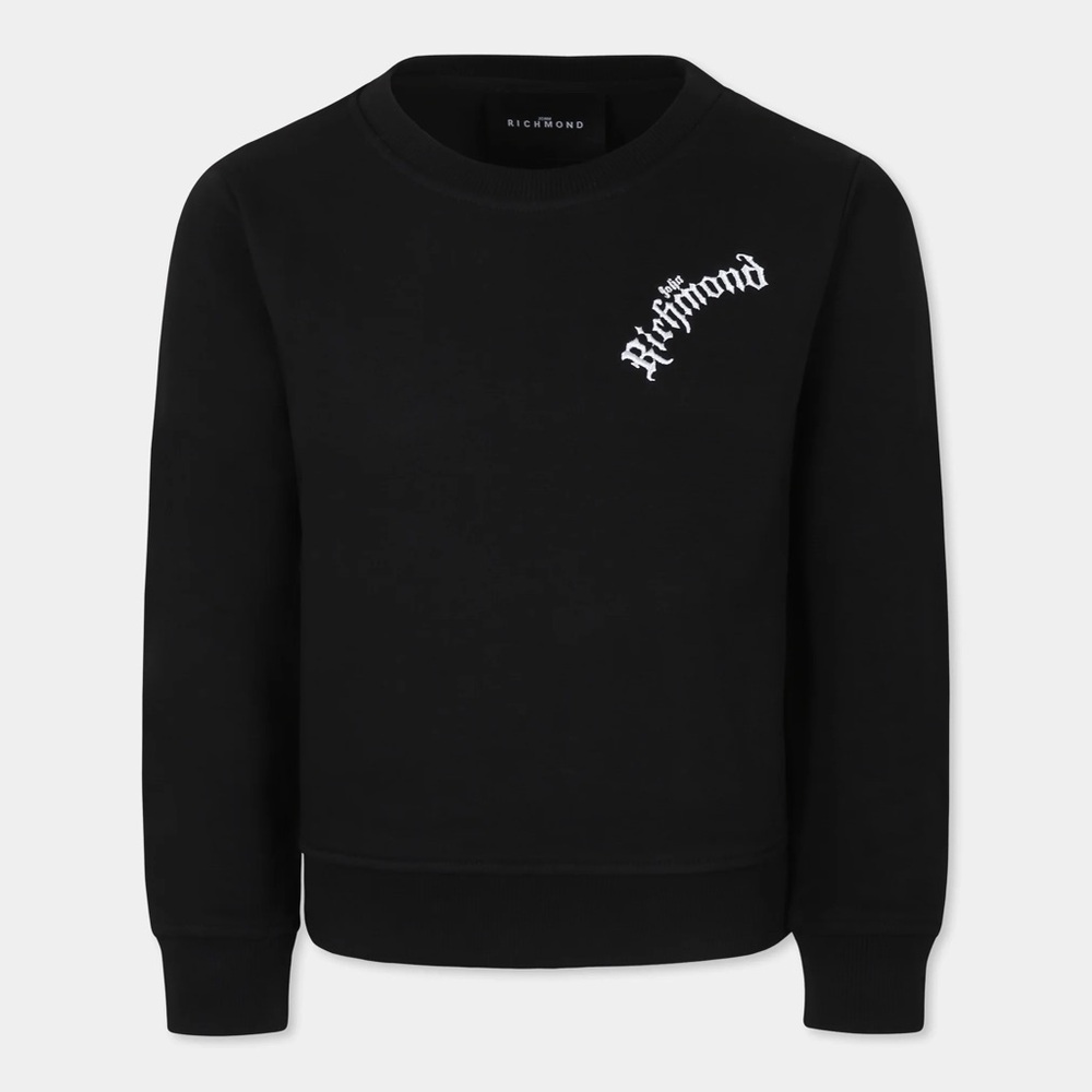 John Richmond Junior Black Logo Sweatshirt .